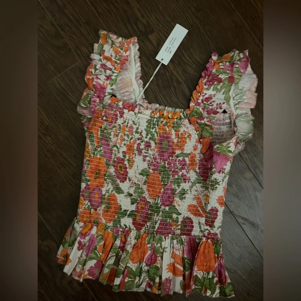 Floral Ruffle Smocked Top - Picture 10 of 13